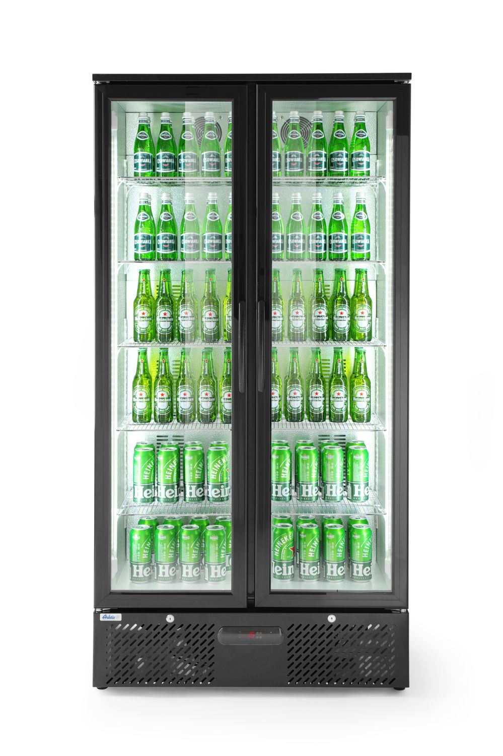 Zadní barová dvoudveřová chladnička, Arktic, 384L, Černá, 220-240V/365W, 940x635x(H)1983mm