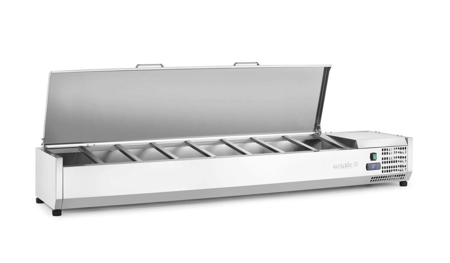 Chladicí zásobník GN 1/3, Arktic, 8x GN1/3, 230V/180W, 1805x420x(H)630mm