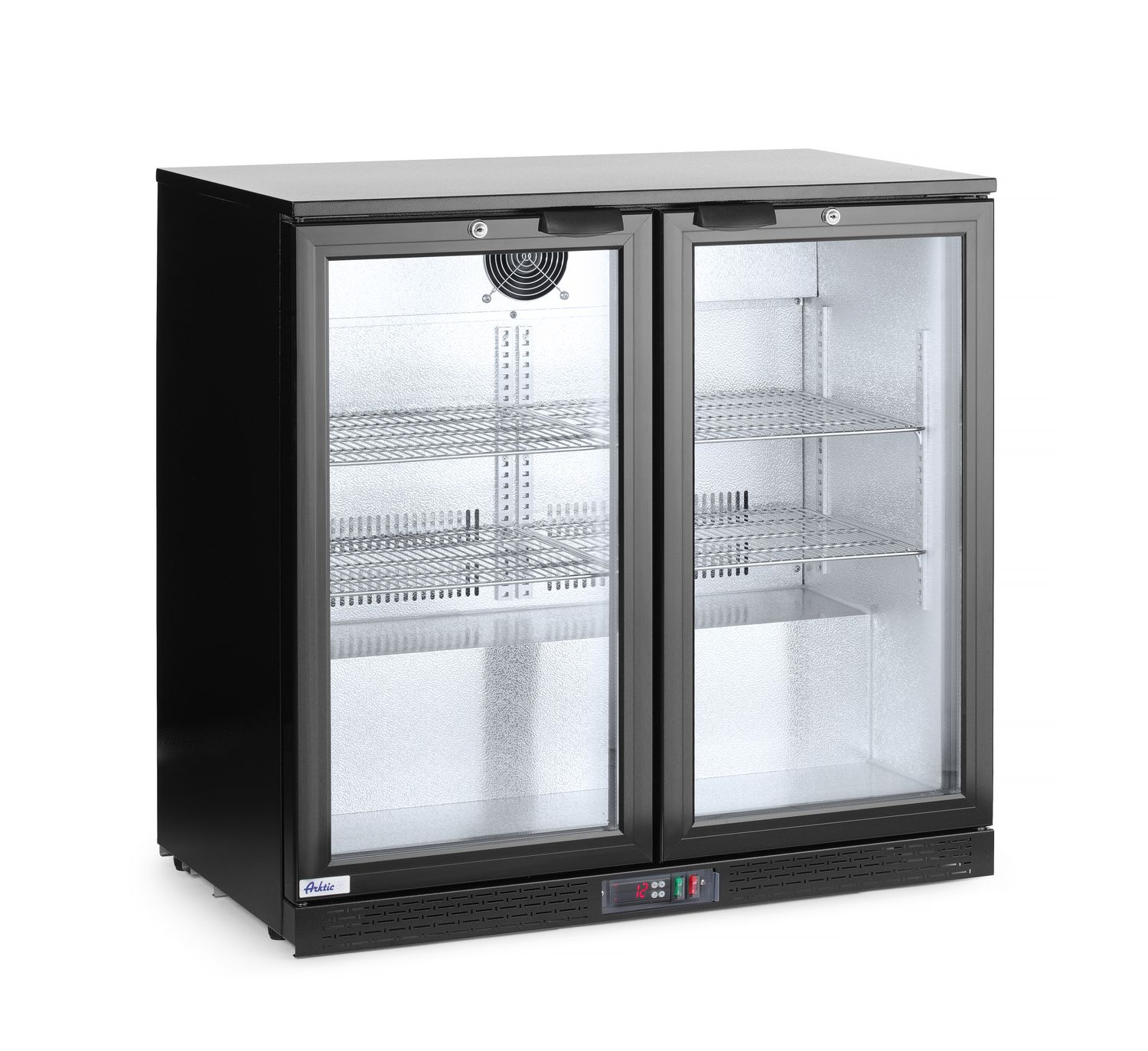 Zadní barová dvoudveřová chladnička, Arktic, 158L, Černá, 220-240V/160W, 900x540x(H)890mm