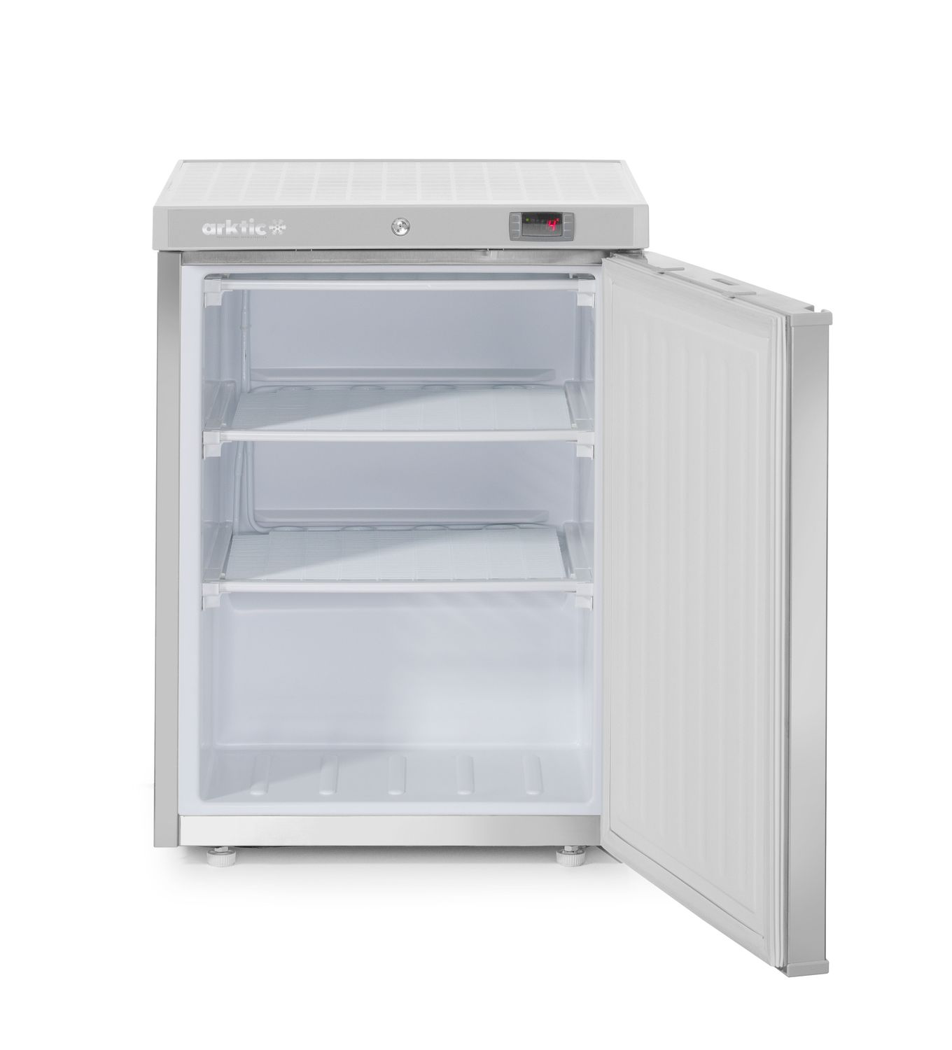 Mrazicí skříň v pouzdře z nerezové oceli, Arktic, Budget Line, 230V/111W, 598x655x(H)838mm