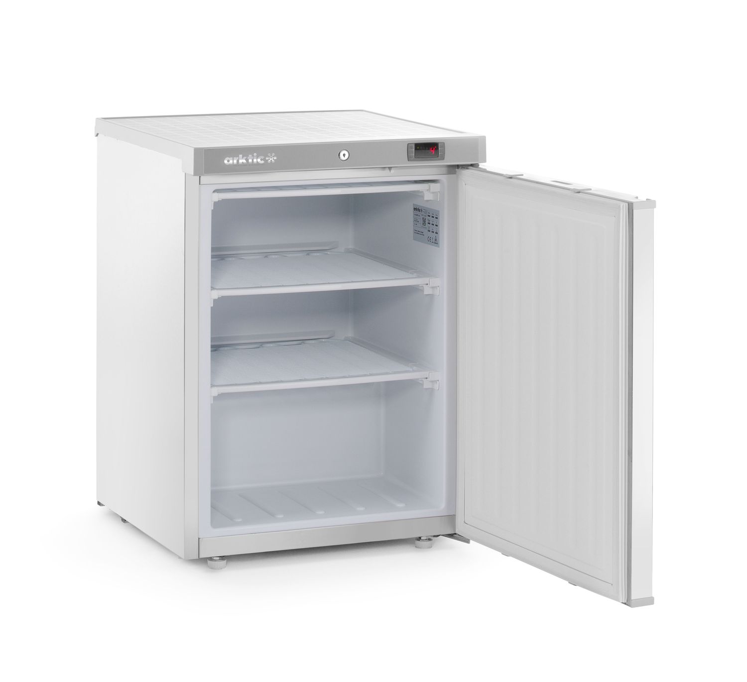 Mrazicí skříň v pouzdře z nerezové oceli, Arktic, Budget Line, 230V/111W, 598x655x(H)838mm