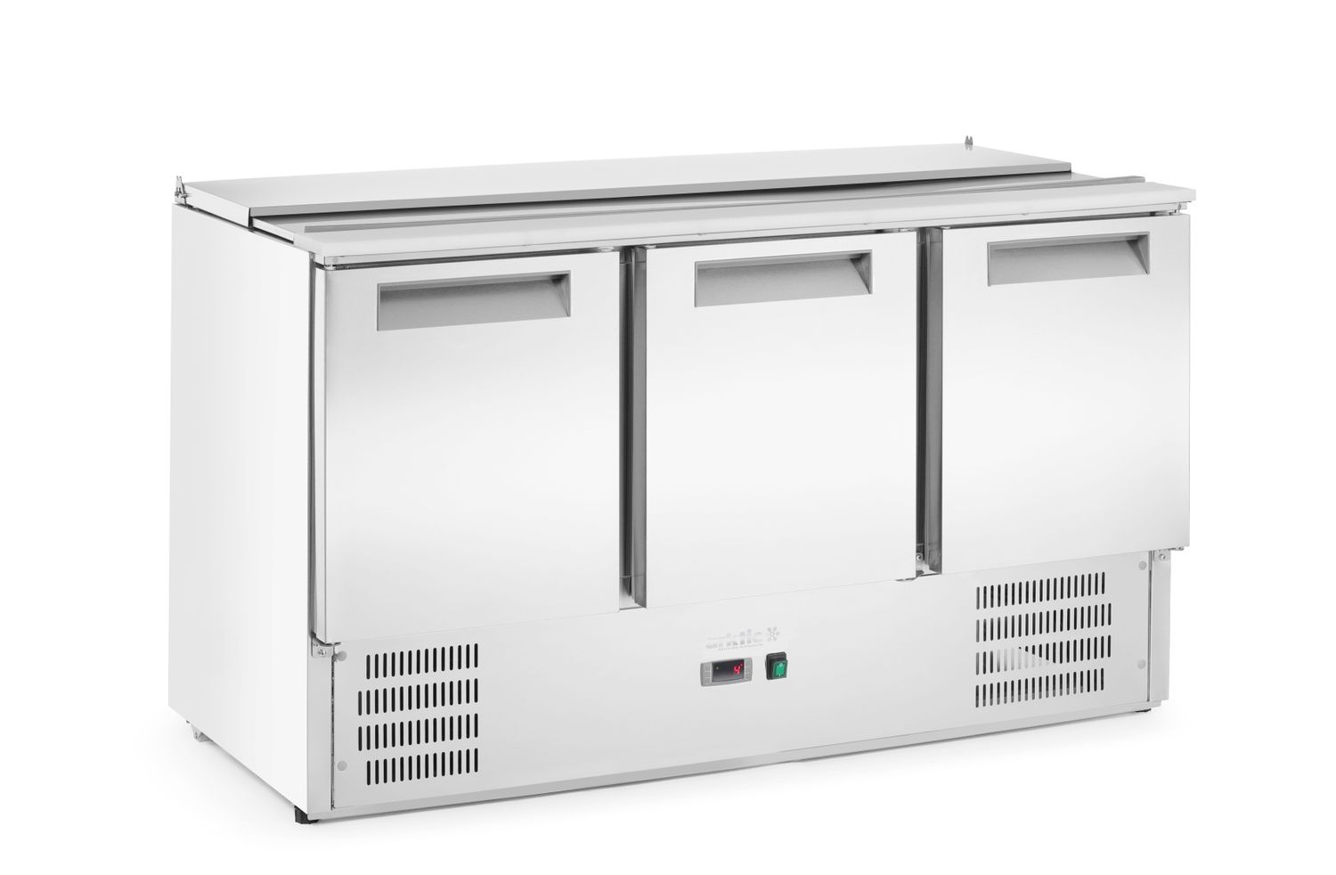 Třídveřový chlazený salátový stůl s odklápěcím víkem, Arktic, 368L, 230V/155W, 1365x700x(H)860mm