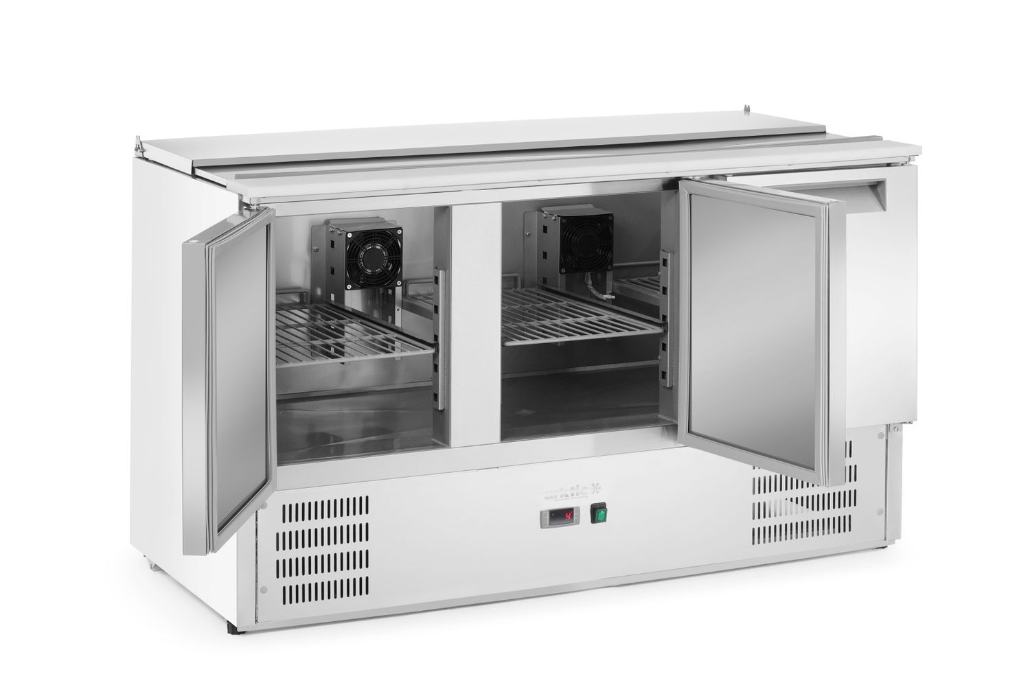 Třídveřový chlazený salátový stůl s odklápěcím víkem, Arktic, 368L, 230V/155W, 1365x700x(H)860mm