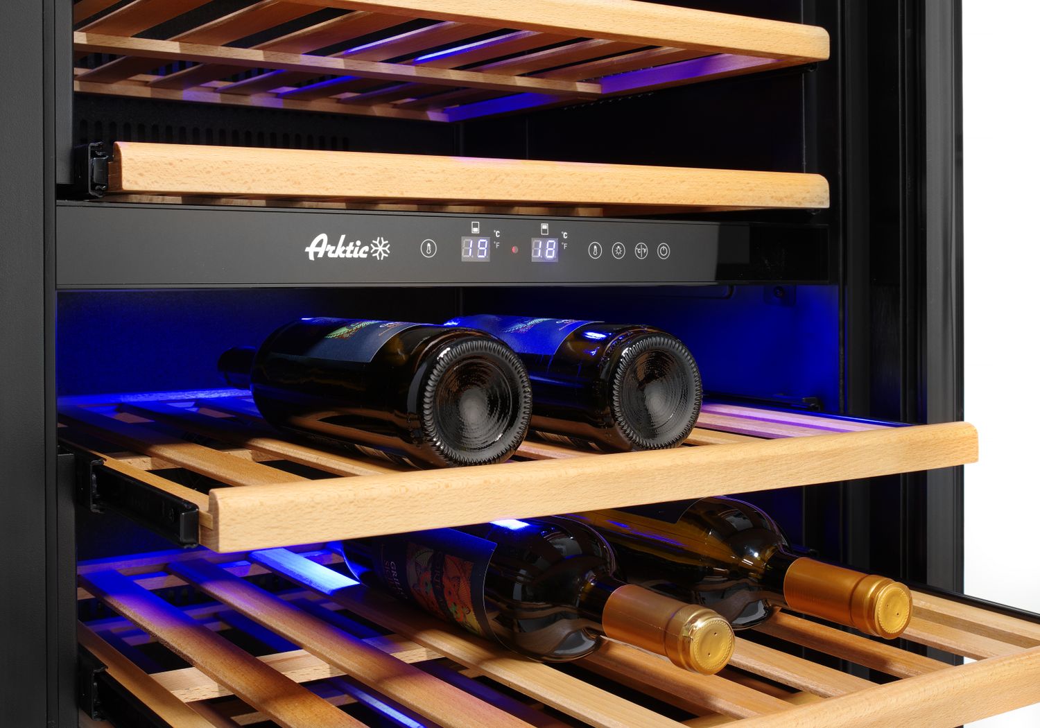 Dvouzónové vinotéky, 72 lahví, Arktic, 232L, 220-240V/110W, 595x675x(H)1215mm