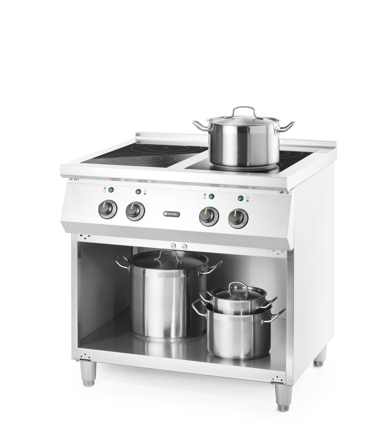 Indukční sporák se 4 hořáky, HENDI, 400V/17000W, 800x720x(H)854mm