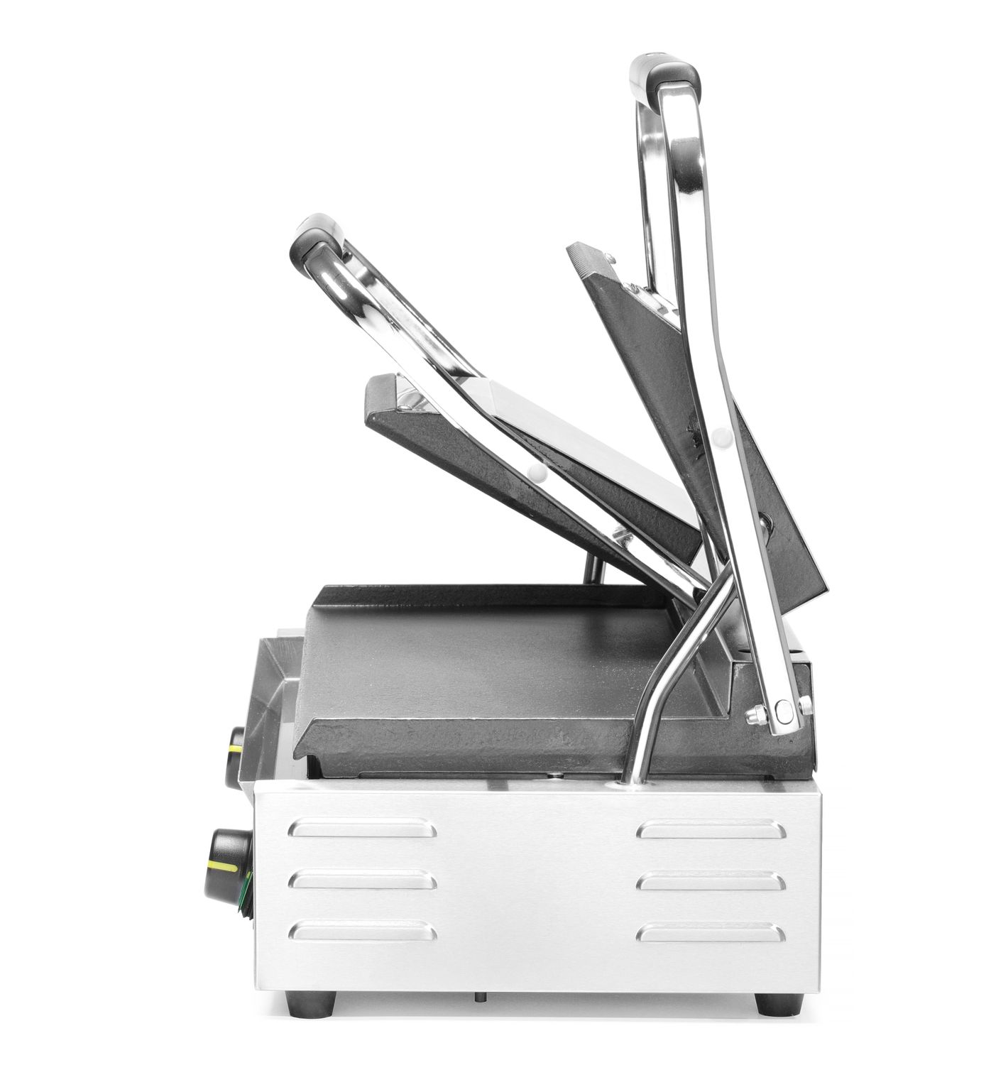 Kontaktní gril - double verze, HENDI, vroubkovaná horní, hladká spodní část, 230V/3600W, 570x395x(H)510mm