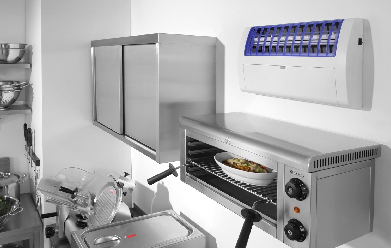 Lapače hmyzu s adhezivní deskou 120 m², HENDI, 230V/36W, 540x80x(H)281mm