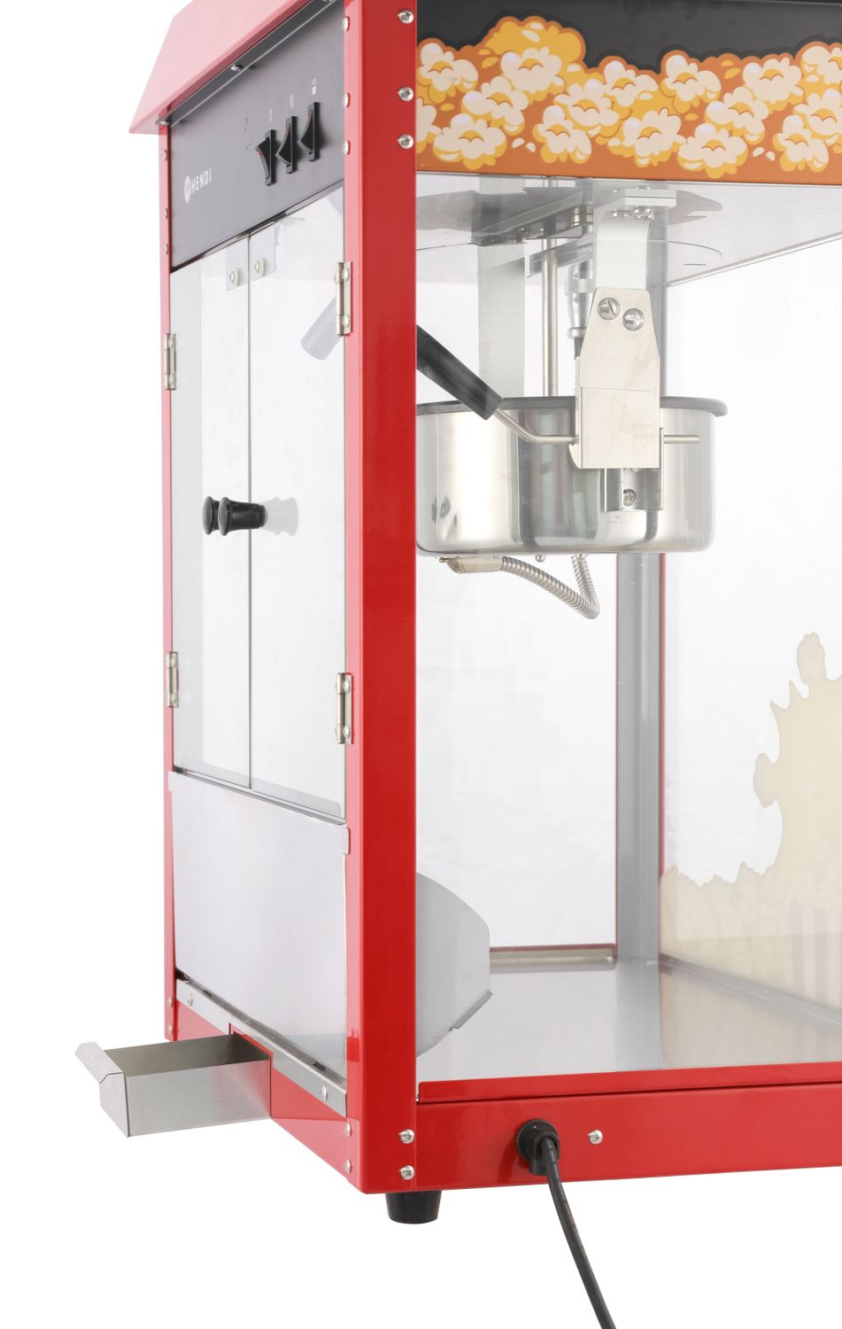 Stroj na výrobu popcornu, HENDI, Červená, 230V/1500W, 574x420x(H)778mm