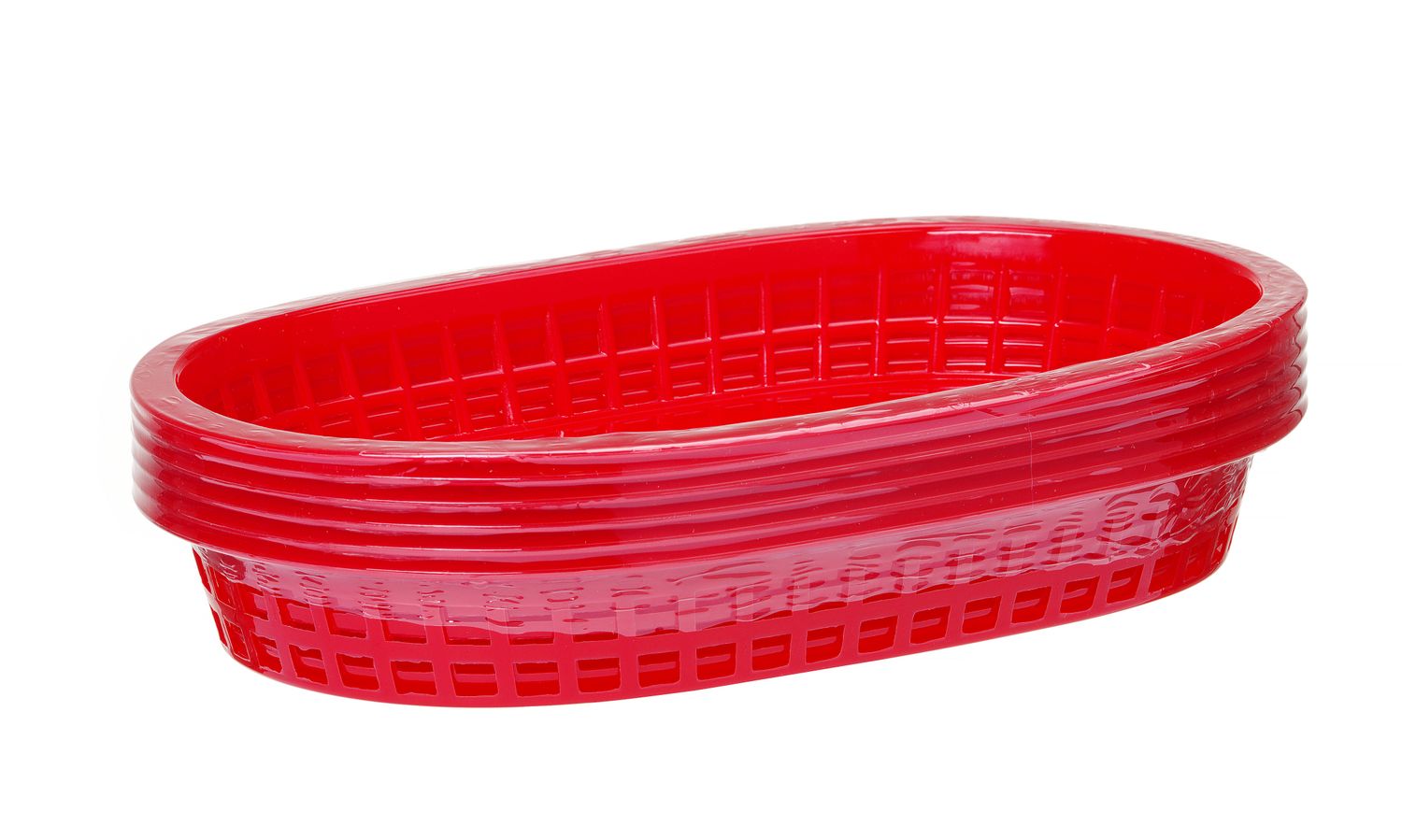 Košík na pečivo oválný, HENDI, Červená, 6 ks, 275x175x(H)38mm