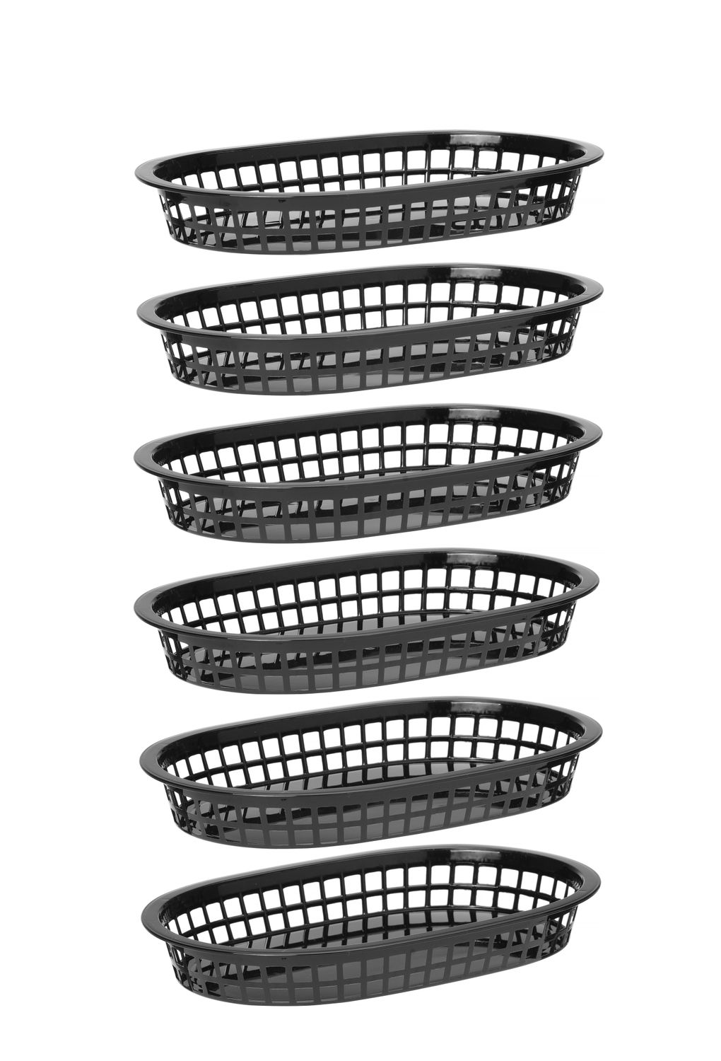Košík na pečivo oválný, HENDI, Černá, 6 ks, 275x175x(H)38mm