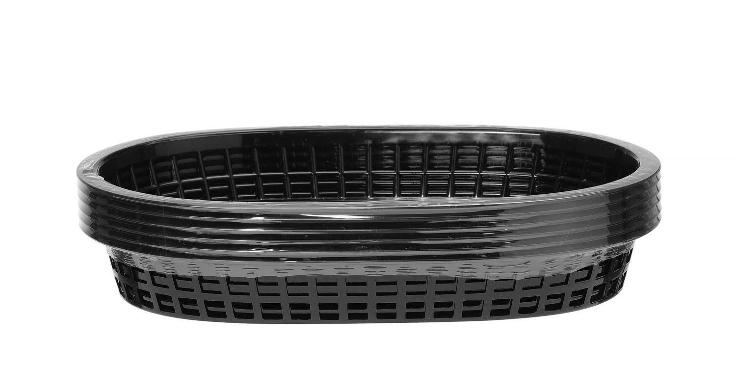 Košík na pečivo oválný, HENDI, Černá, 6 ks, 275x175x(H)38mm