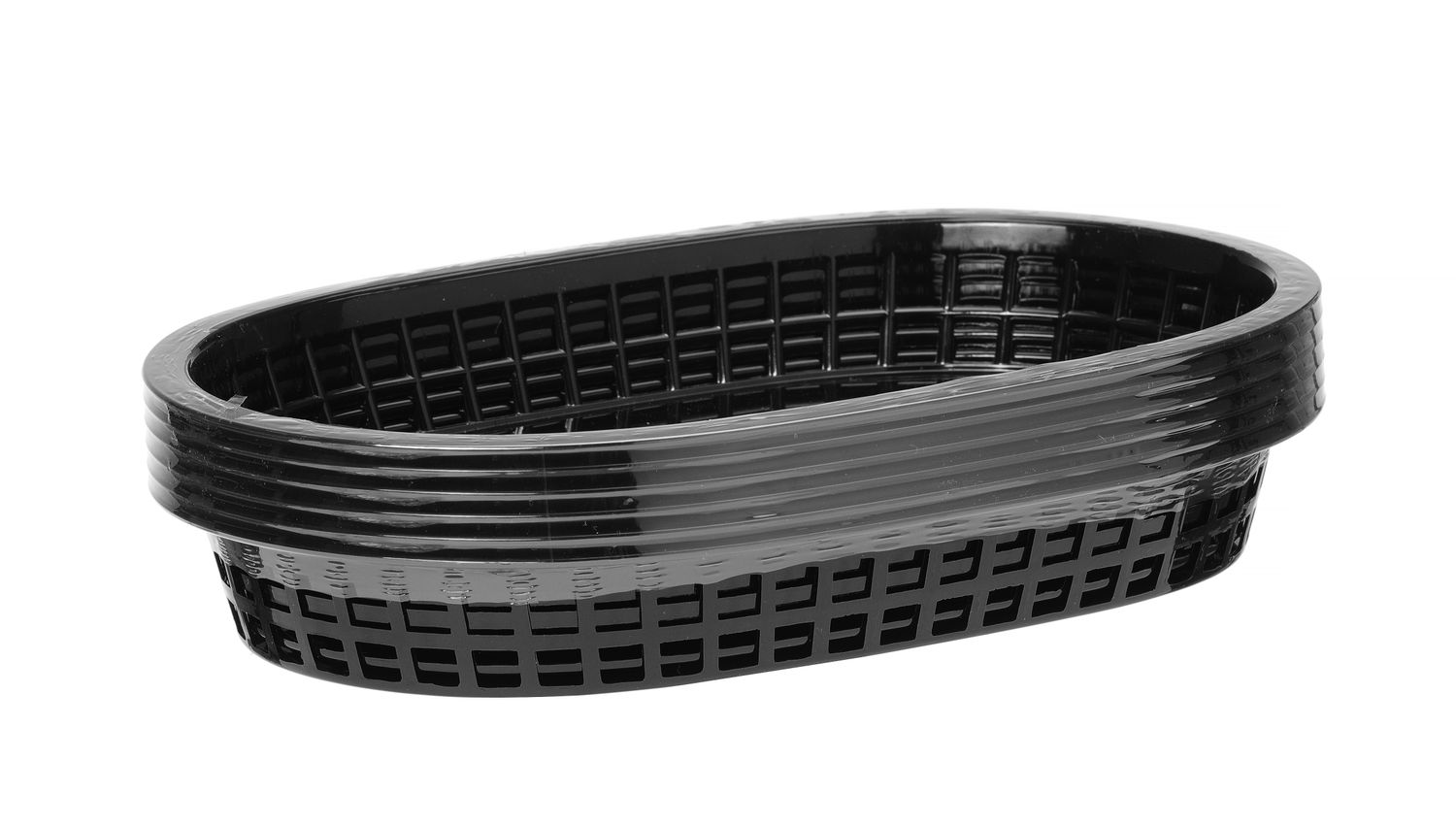Košík na pečivo oválný, HENDI, Černá, 6 ks, 275x175x(H)38mm