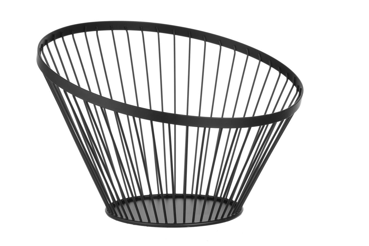 Košík na ovoce kulatý šikmý černý, HENDI, ø300x(H)250mm