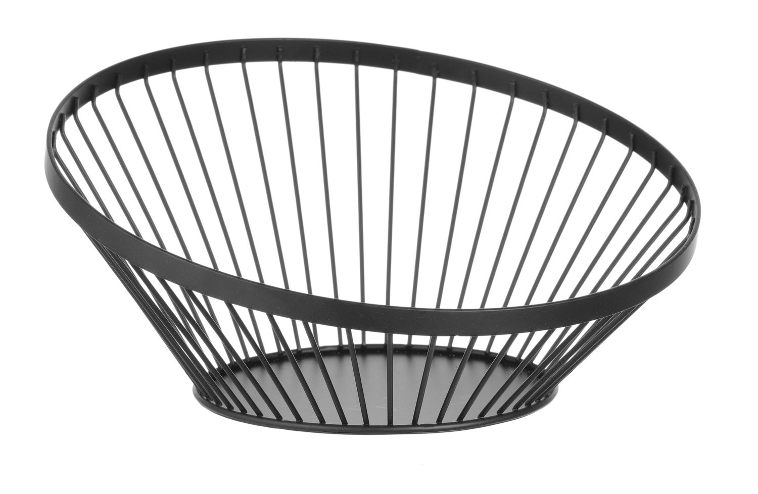 Košík na ovoce kulatý šikmý černý, HENDI, ø280x(H)130mm