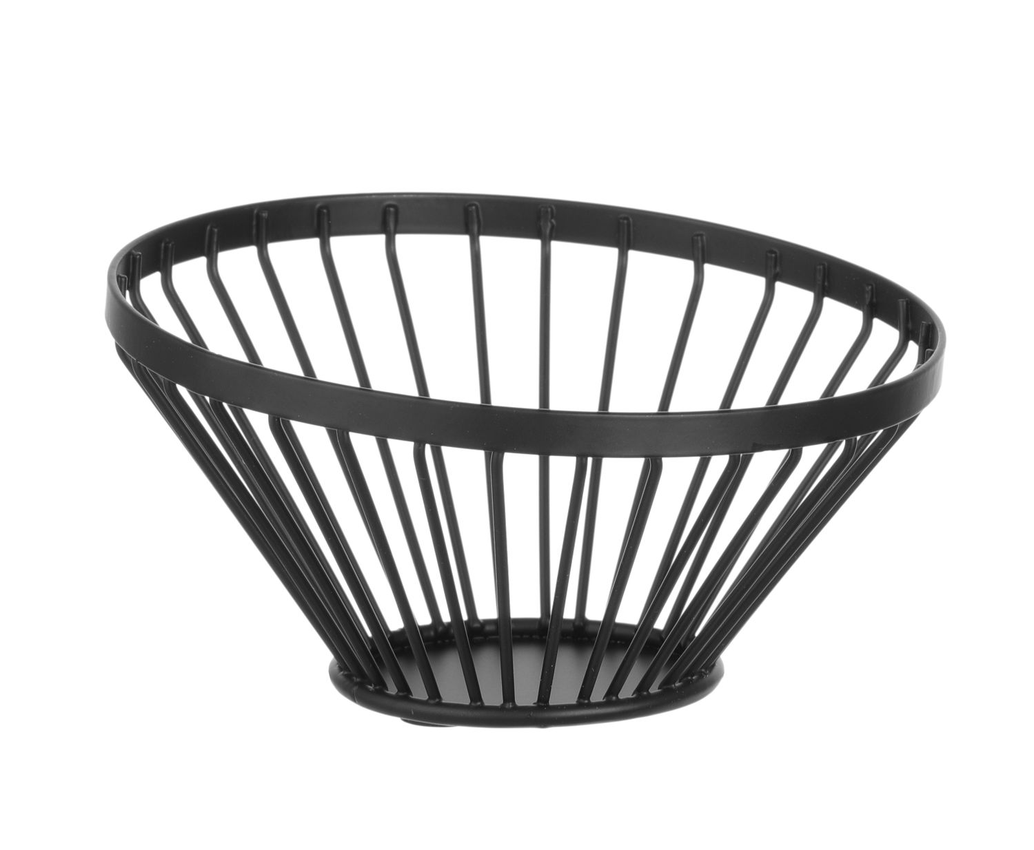 Košík na ovoce kulatý šikmý černý, HENDI, ø150x(H)80mm
