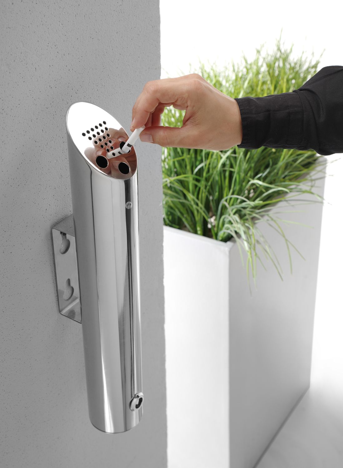 Popelník nástěnný, HENDI, ø75x(H)460mm