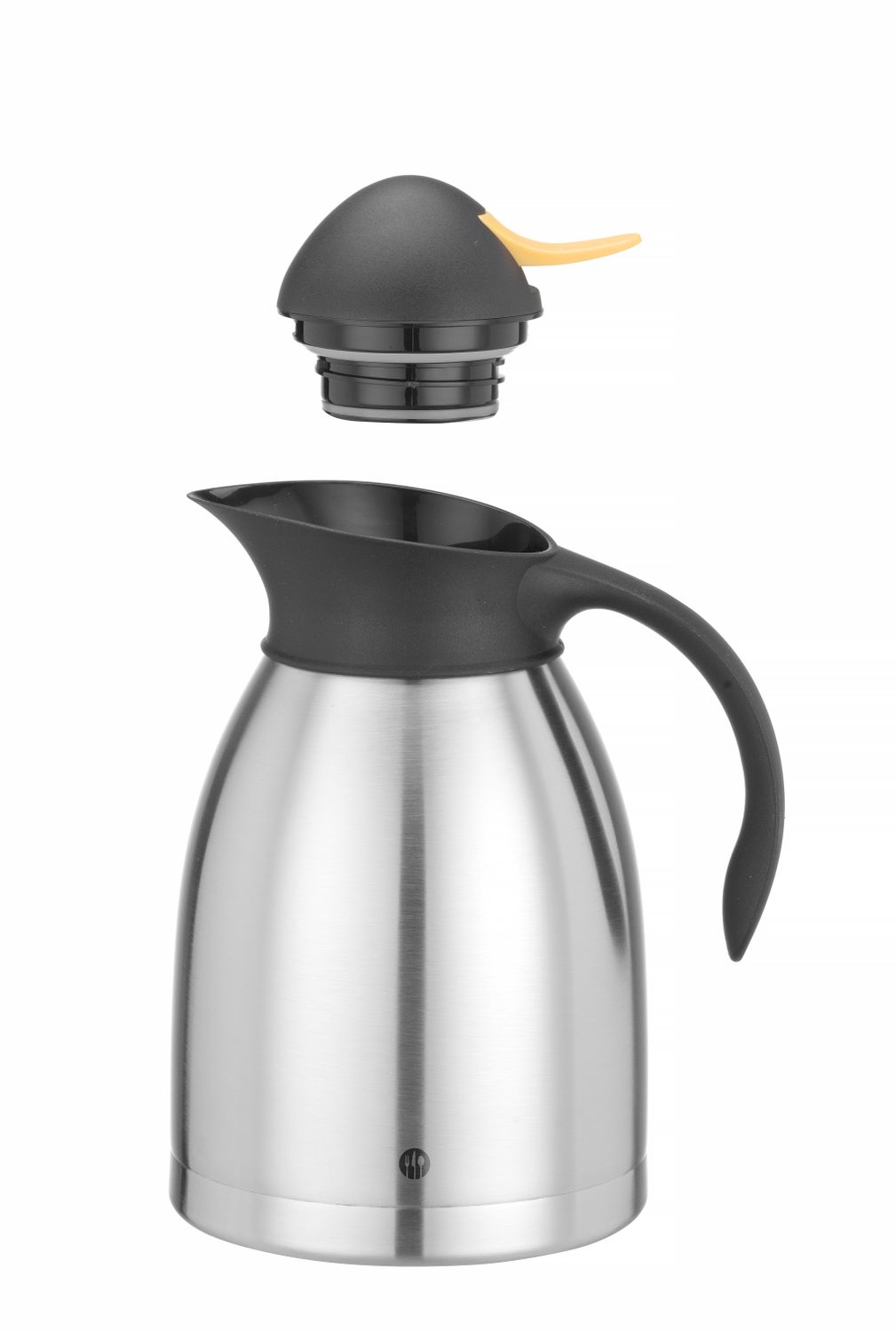 HENDI | termoska servírovací, nerez, objem 1,5L, ø145x(H)230mm, ŽLUTÝ UZÁVĚR