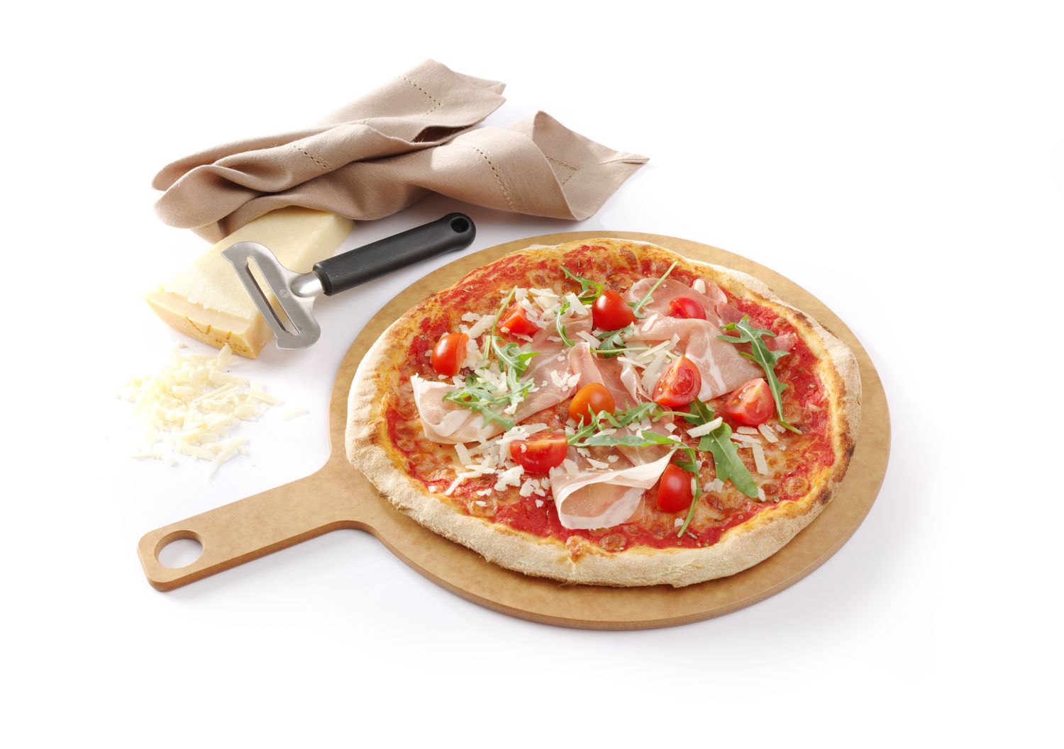 Prkénko na pizzu s rukojetí, HENDI, ø305x(H)6mm
