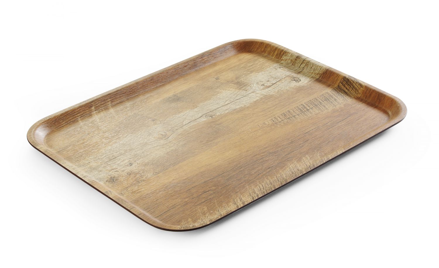 HENDI | Tác servírovací s melaminovým laminátem se vzorem dřeva, velikost 330x430mm
