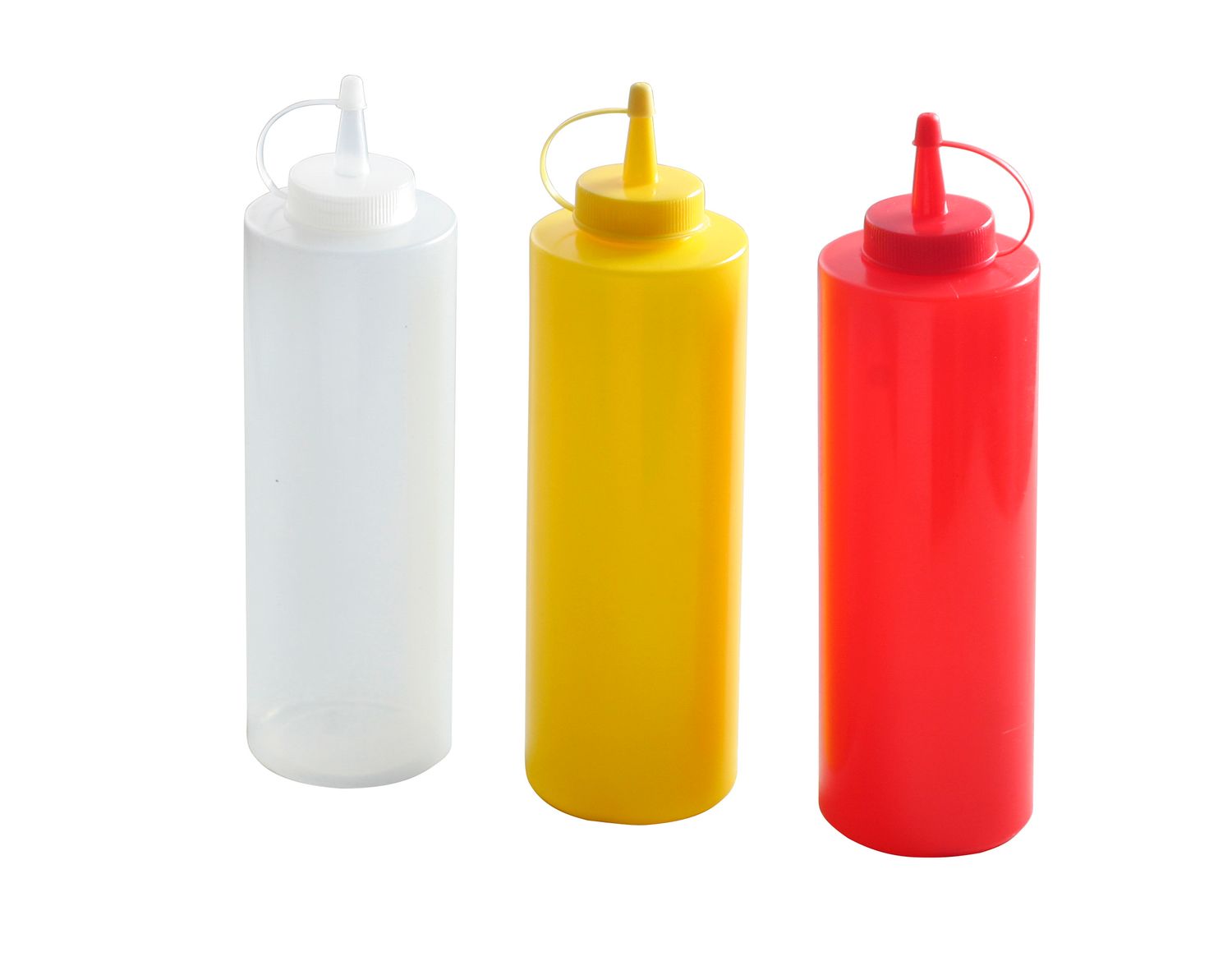 Dávkovací lahve - 3 ks, HENDI, 0,7L, Průhledná, 3 ks, ø70x(H)240mm