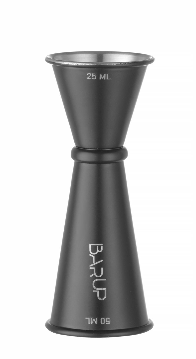 Barová odměrka 25/50 ml, Bar up, Černá, ø45x(H)110mm