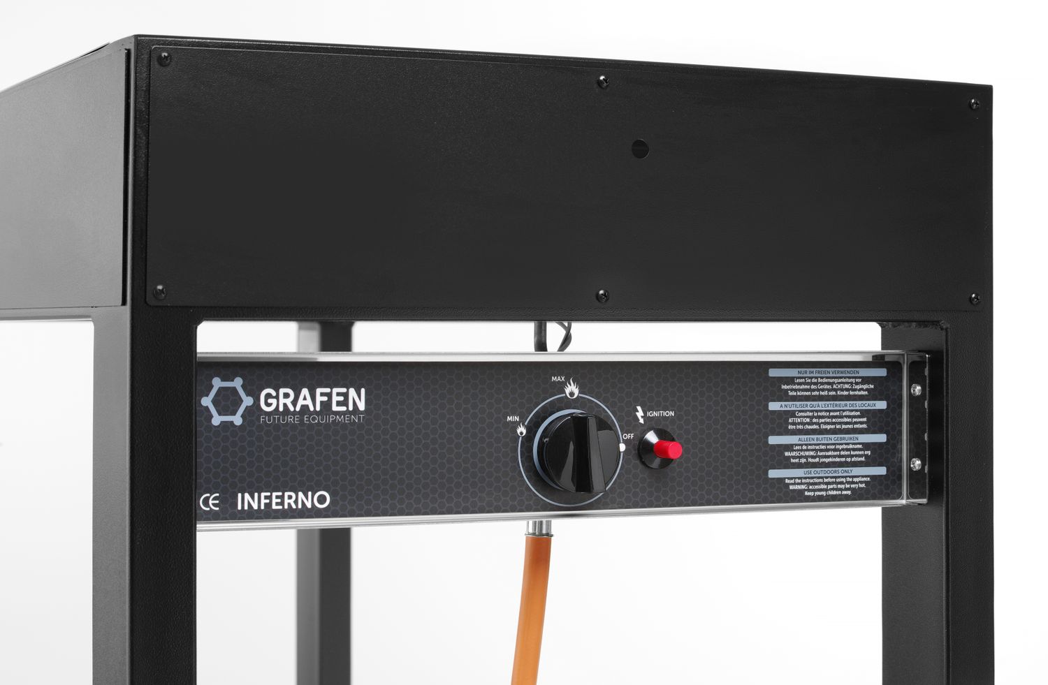 Plynový gril Tampa, HENDI, Černá, 10kW, 1260x580x(H)900mm