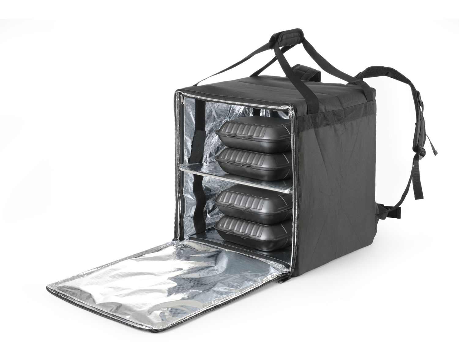 Tepelně izolovaný transportní batoh, HENDI, 75,2L, Černá, 410x410x(H)480mm