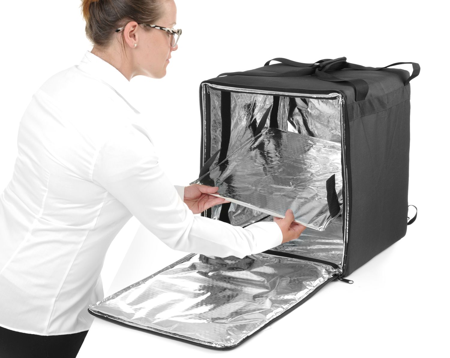 Tepelně izolovaný transportní batoh, HENDI, 75,2L, Černá, 410x410x(H)480mm