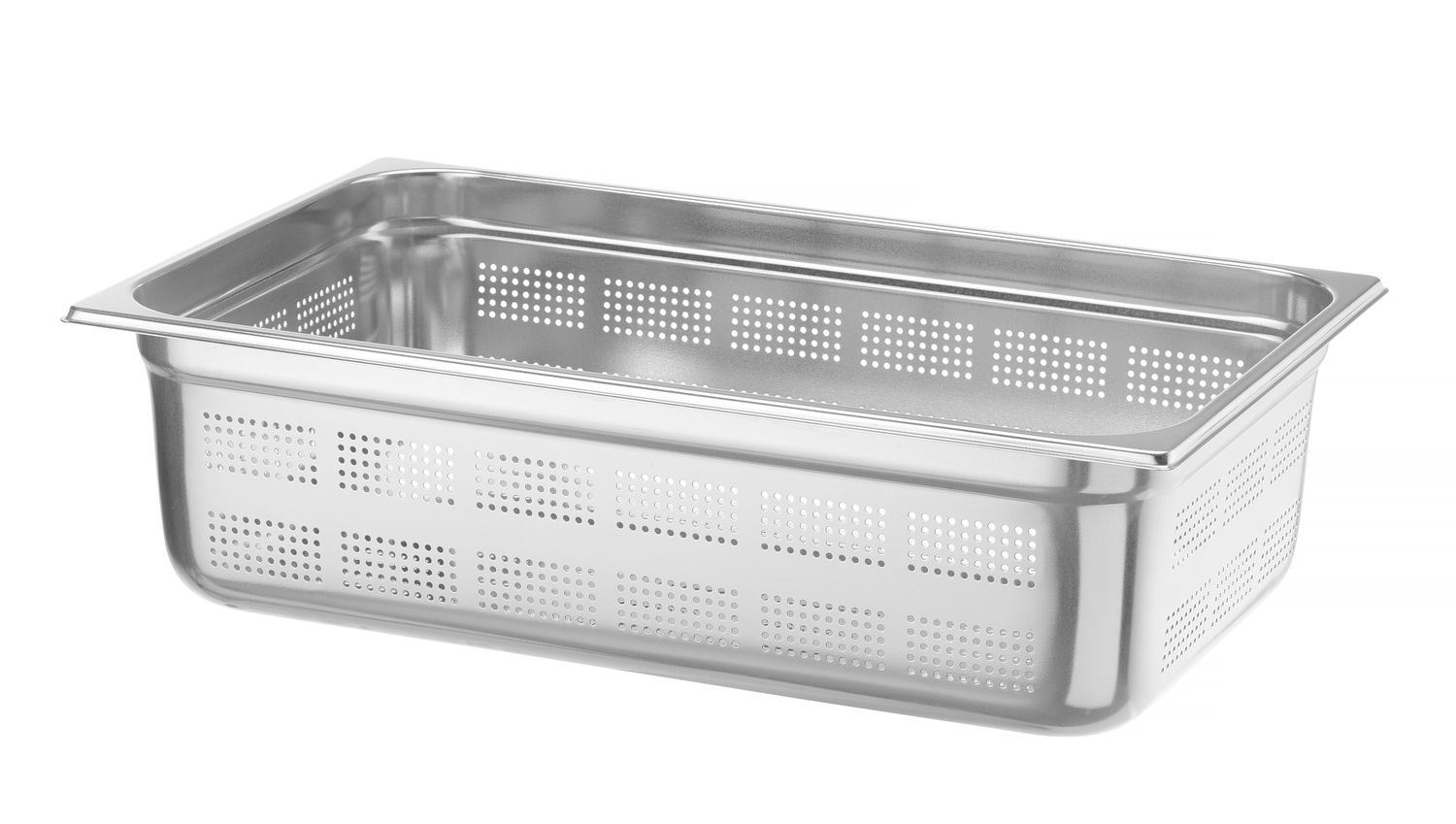 Kontejner GN 1/1 perforovaný, HENDI, Profi Line, GN 1/1, 21L, Světle šedá, (H)150mm