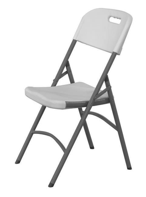 Cateringová židle, HENDI, max. nosnost 180 kg., Bílá, 540x440x(H)840mm