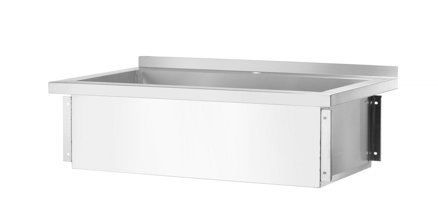 HENDI | Stůl s jednokomorovou vanou bez krytu, Budget Line - montovaný, velikost 1000x600x(H)850mm