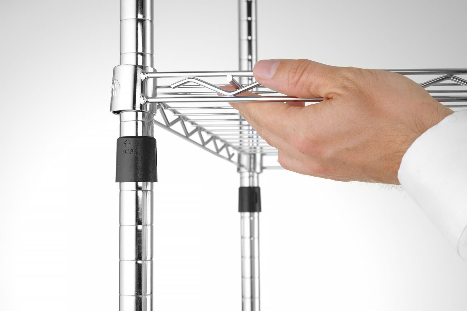 Úložný regál s 5 policemi, HENDI, Chrom, 910x455x(H)1830mm