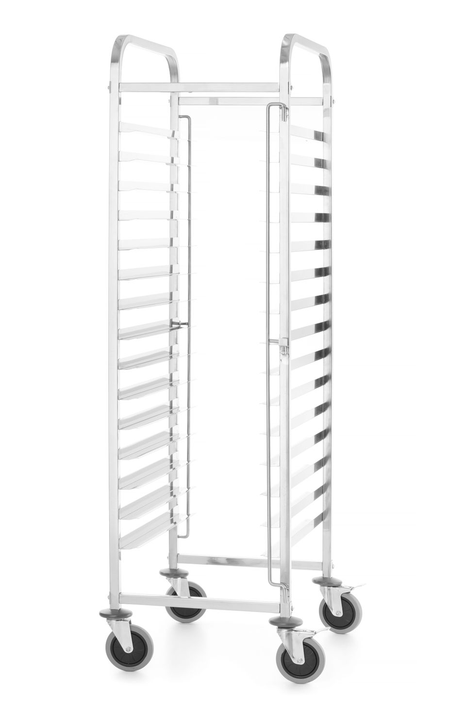 Přepravní vozík na plechy 15x 600x400, HENDI, Kitchen Line, 15 vodítků zásobníků 600x400, Stříbrná, 470x620x(H)1735mm
