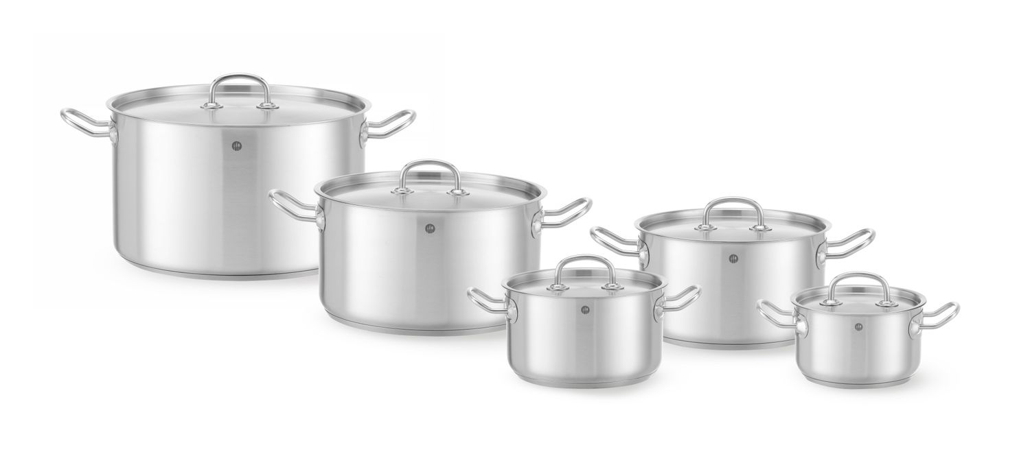 HENDI | Střední hrnec s pokličkou, Kitchen Line, objem 15L, ⌀320x(H)190mm