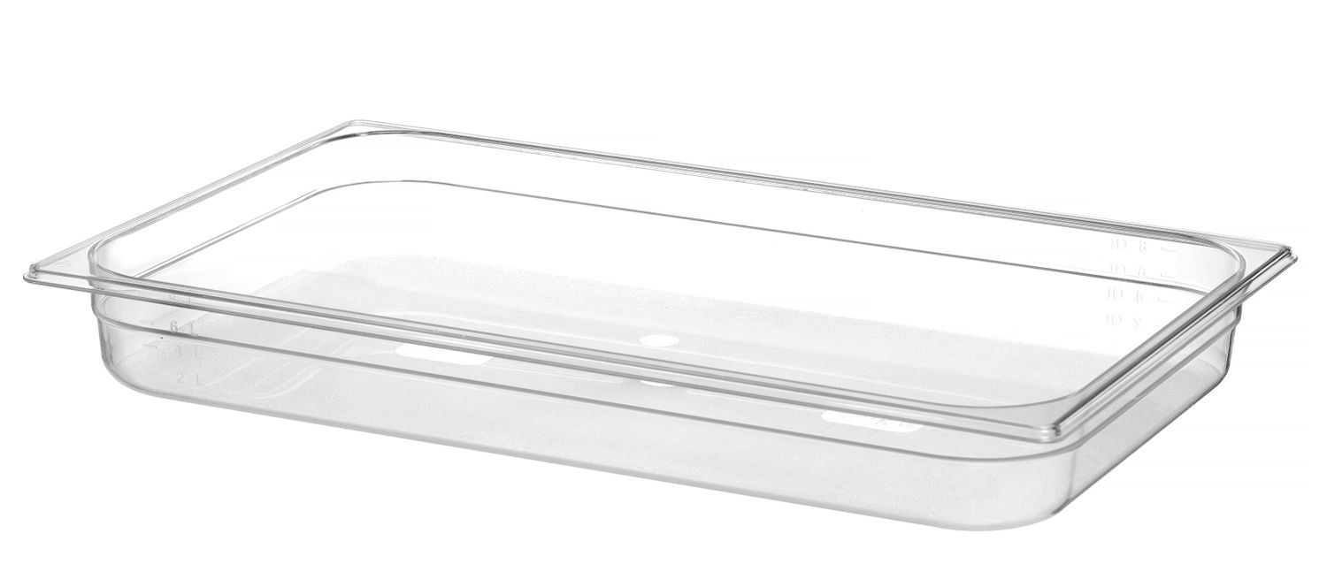 Kontejner GN 1/1 polykarbonát, HENDI, Profi Line, GN 1/1, 9L, Průhledná, 530x325x(H)65mm