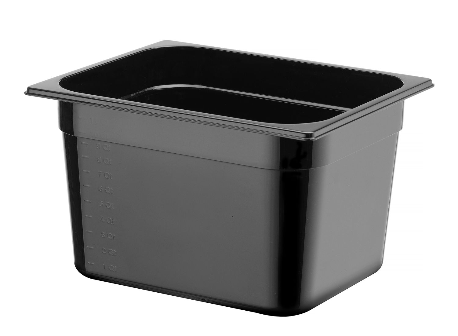Kontejner GN 1/2 černý polykarbonát, HENDI, Profi Line, 12,5L, Černá, 325x265x(H)200mm