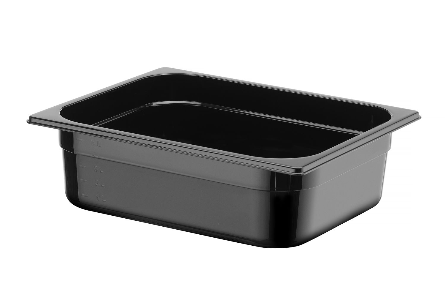 Kontejner GN 1/2 černý polykarbonát, HENDI, Profi Line, GN 1/2, 6,5L, Černá, 325x265x(H)100mm