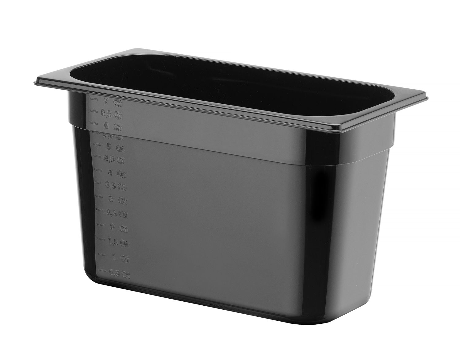 Kontejner GN 1/3 černý polykarbonát, HENDI, Profi Line, GN 1/3, 7,8L, Černá, 325x176x(H)200mm