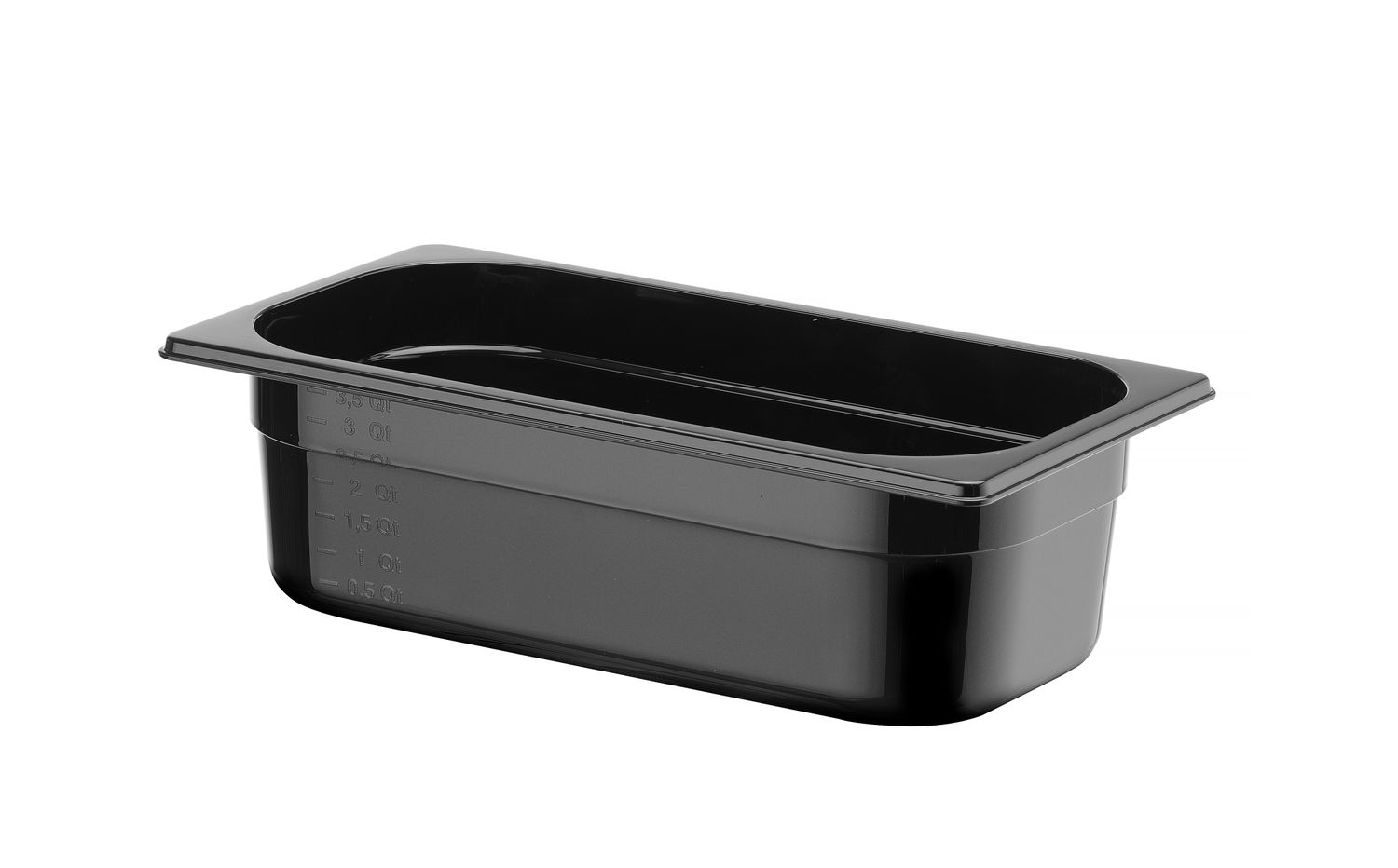 Kontejner GN 1/3 černý polykarbonát, HENDI, Profi Line, GN 1/3, 4L, Černá, 325x176x(H)100mm