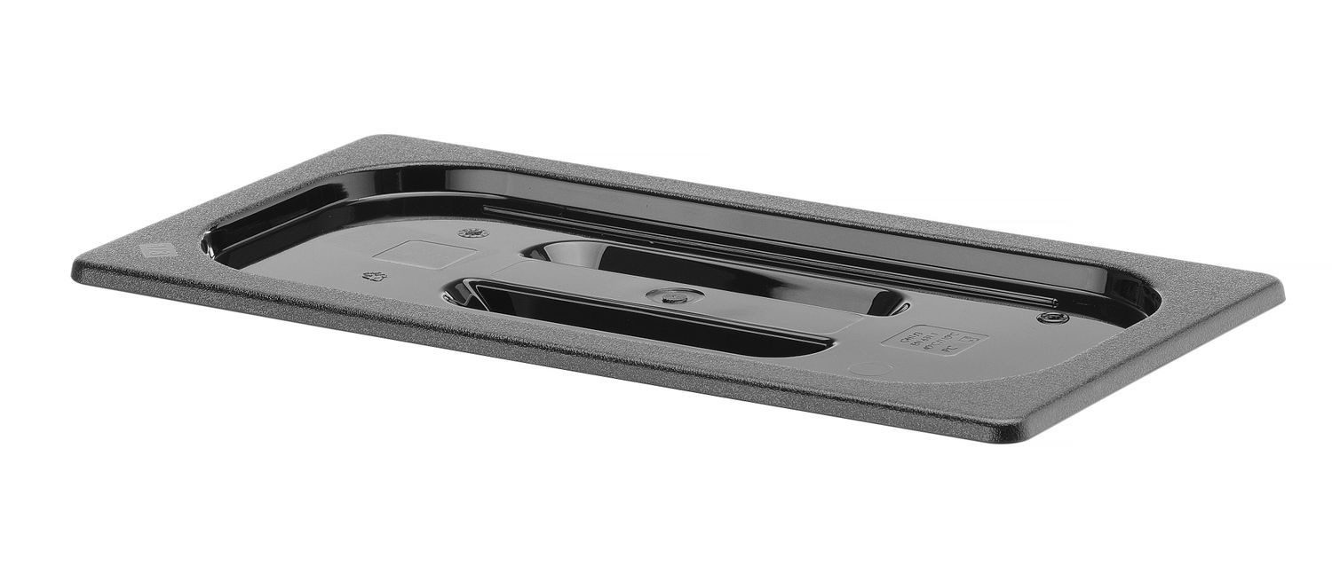 Víko z černého polykarbonátu pro nádoby GN, HENDI, GN 1/3, Černá, 325x176mm
