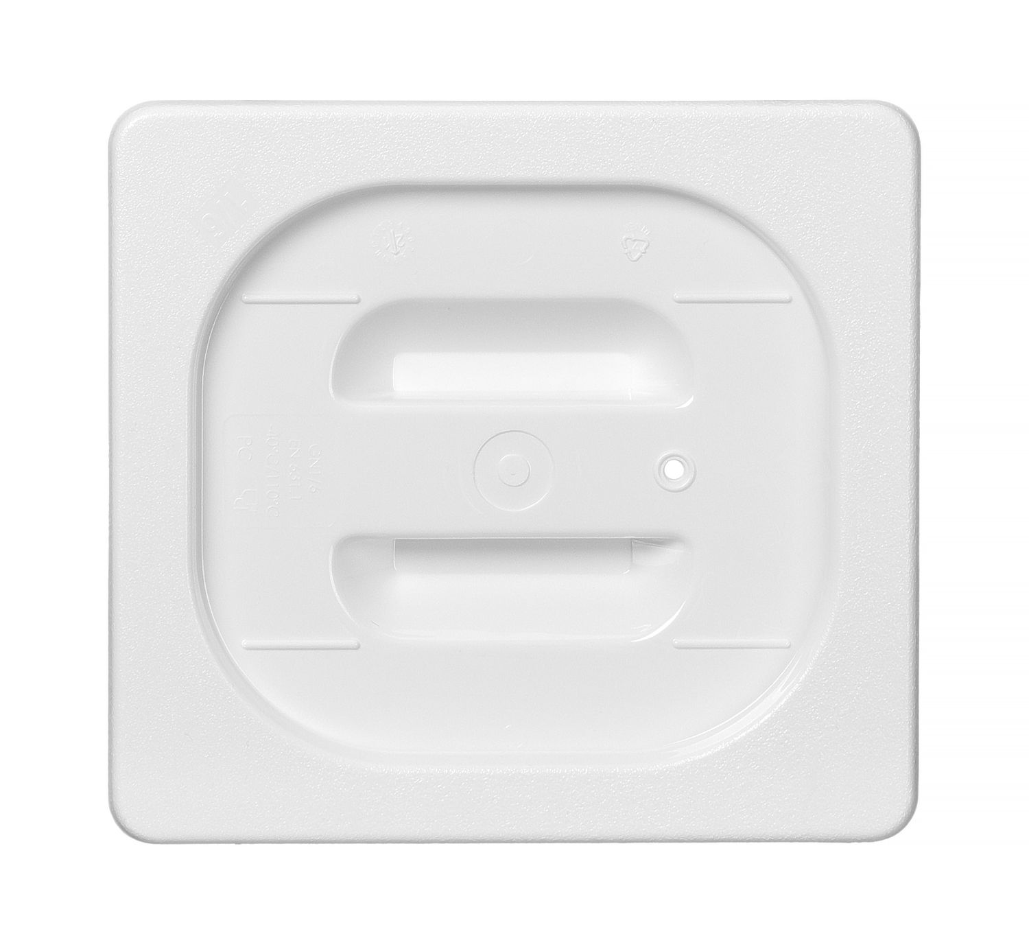 Víko pro nádoby GN z bílého polykarbonátu, HENDI, GN 1/6, Bílá, 176x162mm