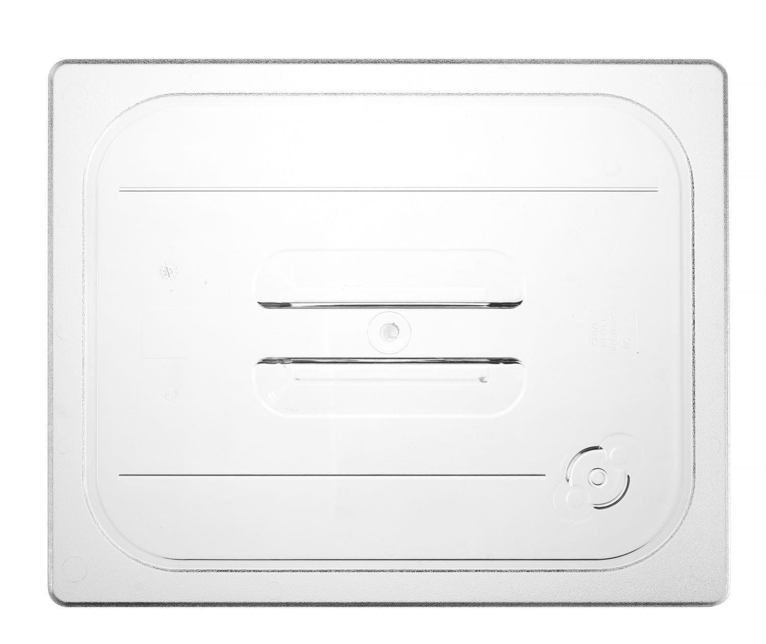 Víko pro polykarbonátové nádoby GN, HENDI, GN 1/2, Průhledná, 265x325mm
