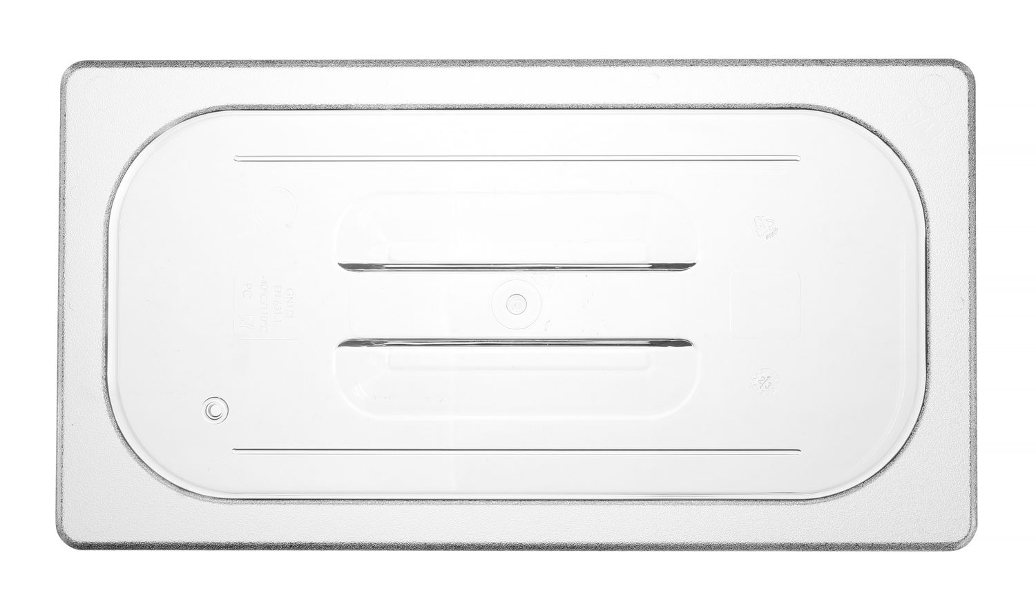 Víko pro polykarbonátové nádoby GN, HENDI, GN 1/3, Průhledná, 325x176mm
