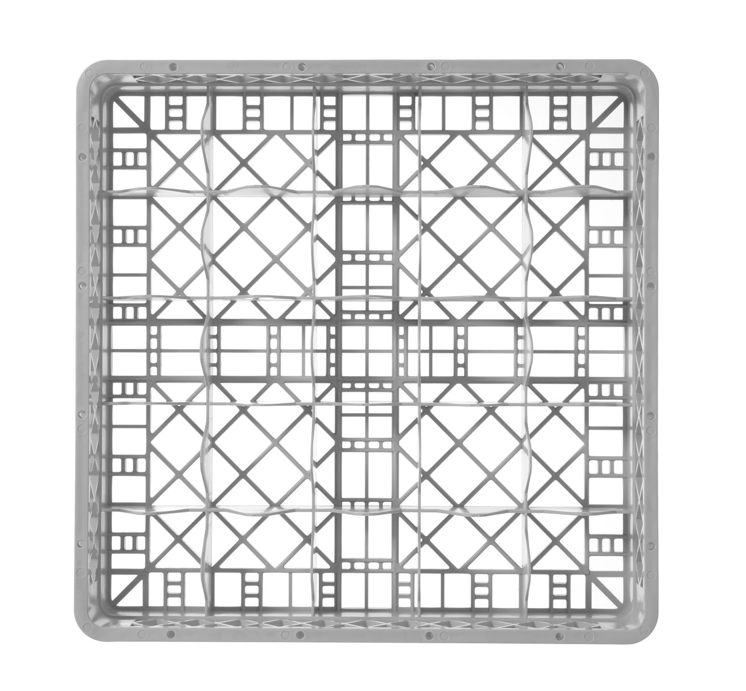 Koš na sklo 500 × 500 mm, HENDI, 25 oddílů, 500x500x(H)104mm