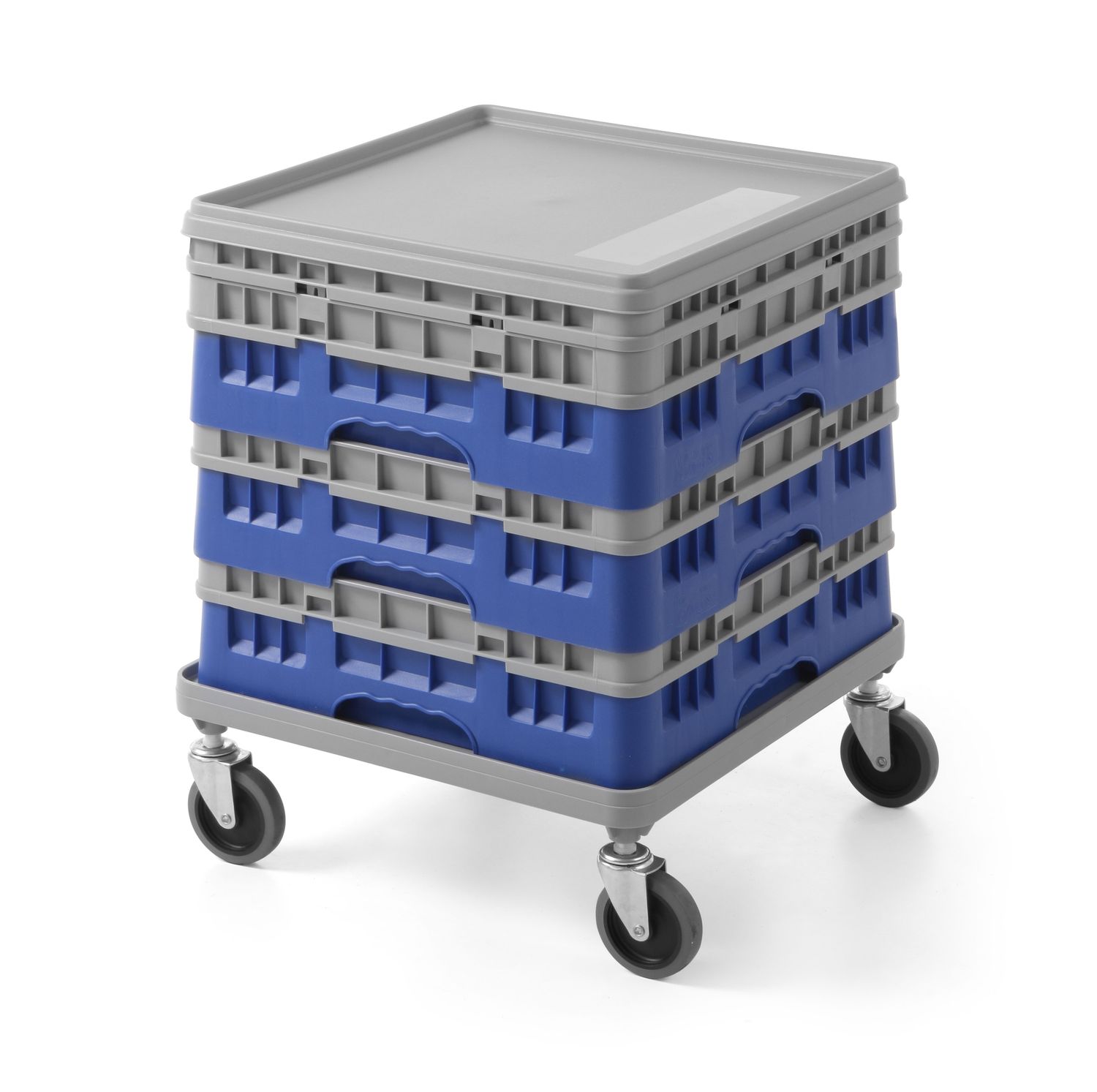 Vozík na univerzální koše Camrack 500×500 mm, AmerBox, šedý, Světle šedá, 500x500x(H)180mm