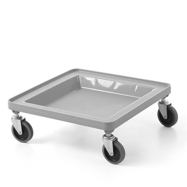 Vozík na univerzální koše Camrack 500×500 mm, AmerBox, šedý, Světle šedá, 500x500x(H)180mm