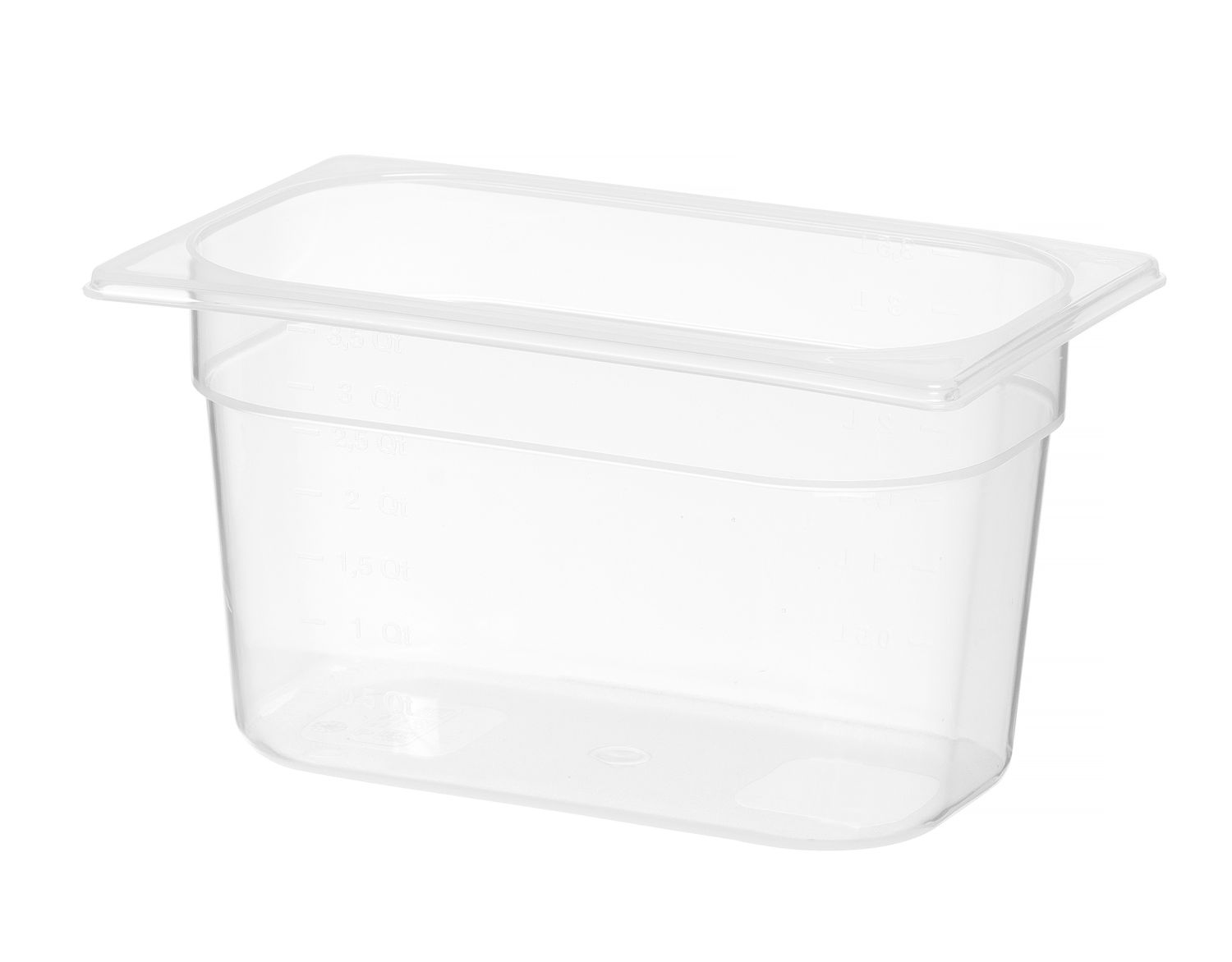 Kontejner GN 1/4 polypropylen, HENDI, Profi Line, GN 1/4, 4L, Průhledná, 265x162x(H)150mm