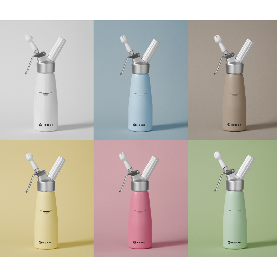 Láhev na šlehačku, HENDI, 0,5L, Pastelově modrá, ⌀80x(H)260mm