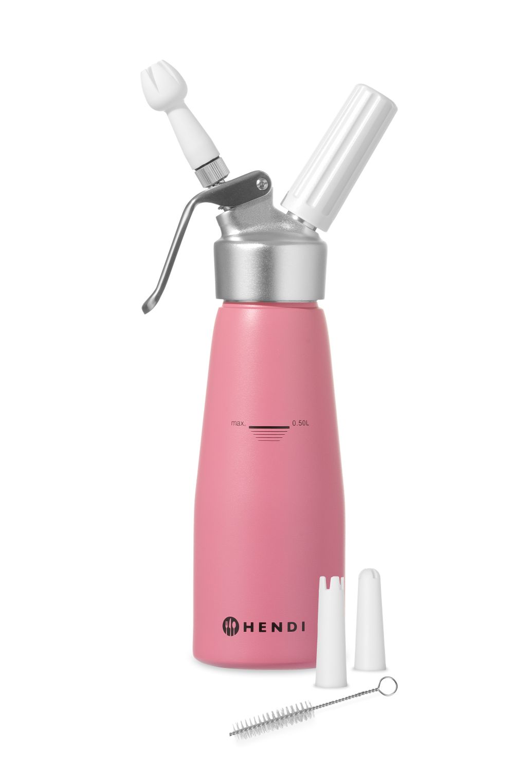 Láhev na šlehačku, HENDI, 0,5L, Pastelově růžová, ⌀80x(H)260mm