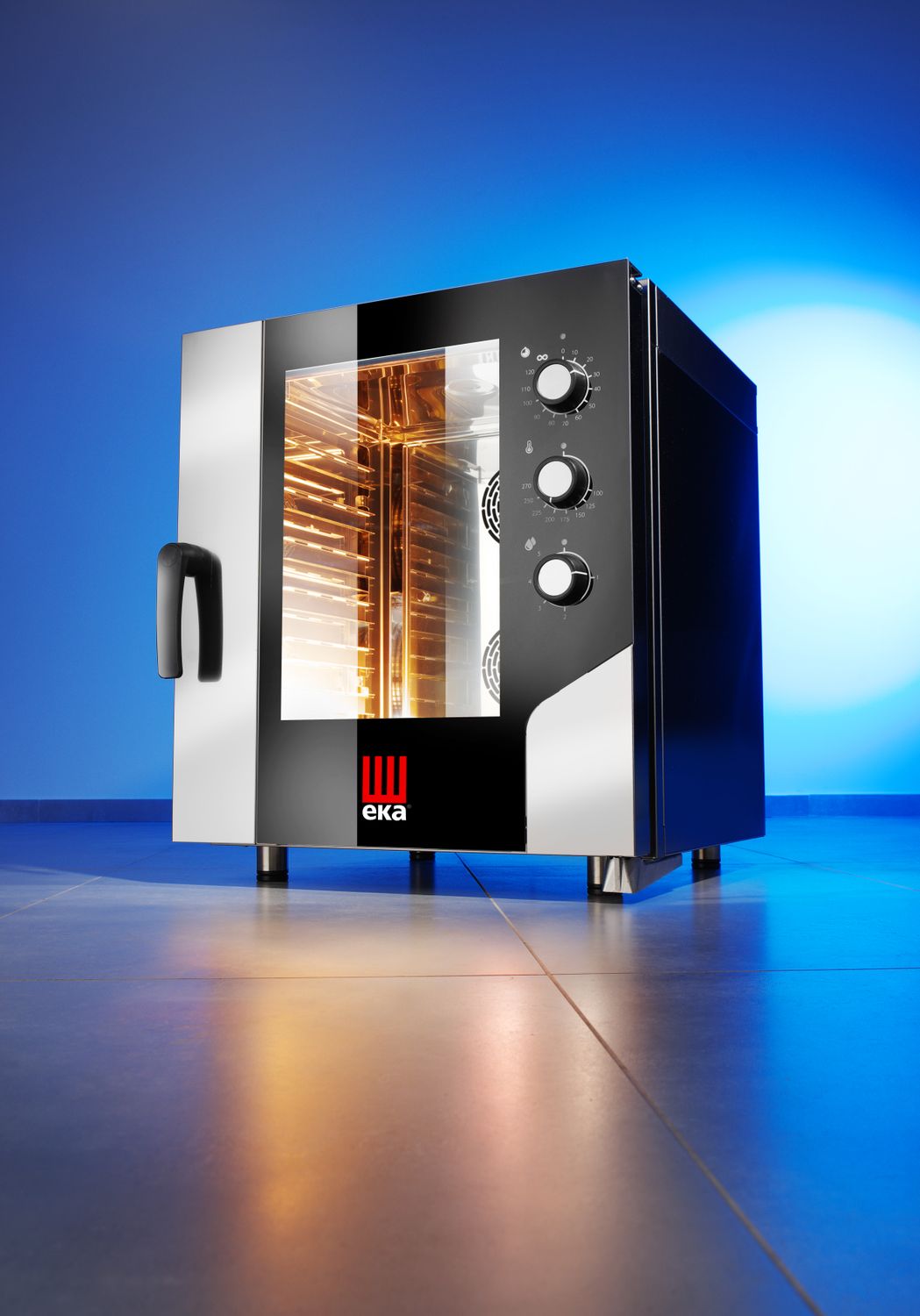 Konvektomat-parový Millennial Smart Gastro, 7x GN 1/1 - elektromechanicky ovládaný, elektrický, Tecnoeka, 400V/15400W, 730x855x(H)850mm